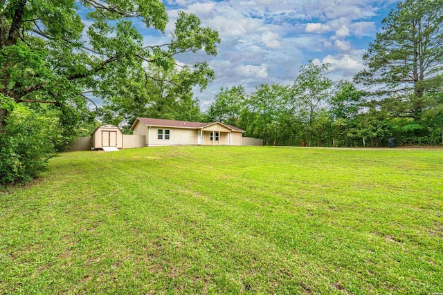 401 Buttrum Rd, Royal, AR 71968 - view of grassy yard with a storage unit