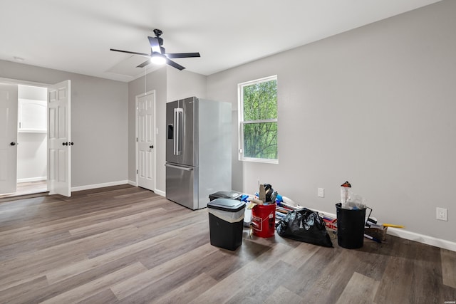 401 Buttrum Rd, Royal, AR 71968 - spare room with wood finished floors and ceiling fan