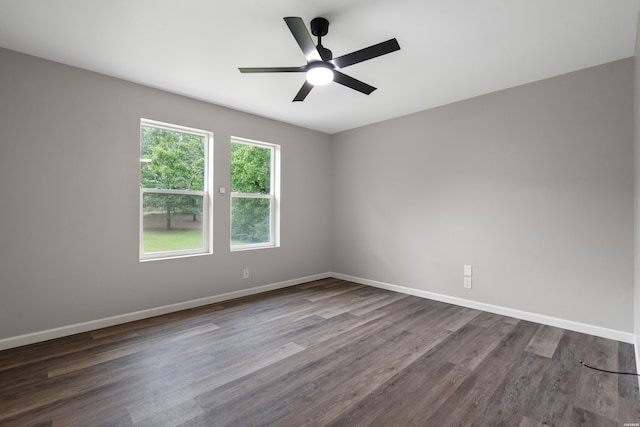 401 Buttrum Rd, Royal, AR 71968 - empty room featuring dark wood finished floors and ceiling fan