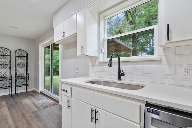 401 Buttrum Rd, Royal, AR 71968 - kitchen with tasteful backsplash, light countertops, dishwasher, and wood finished floors