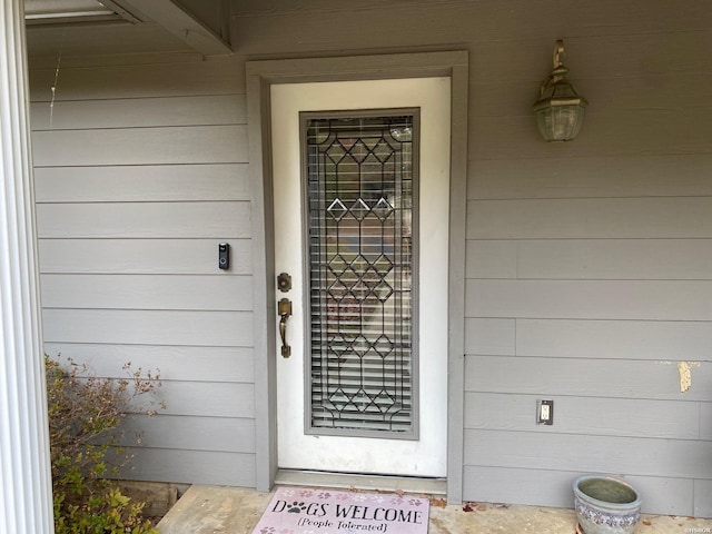 view of doorway to property