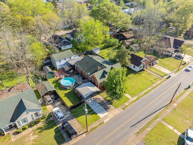 bird's eye view featuring a residential view