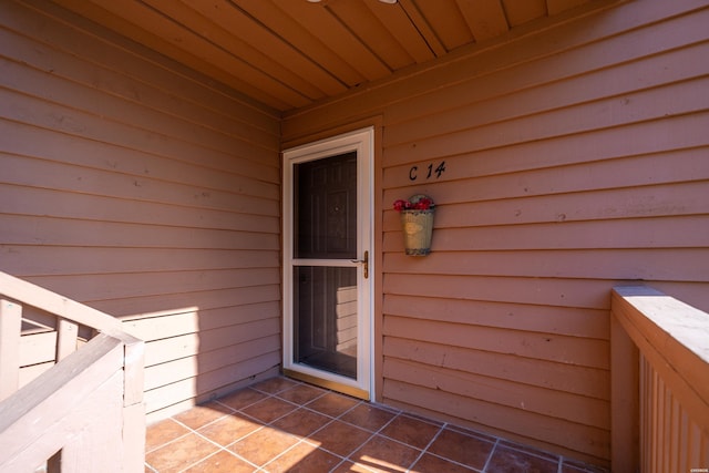 view of doorway to property