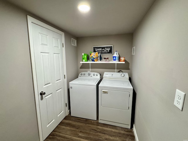 115 Ledgerock Rd, Hot Springs, AR 71913 - washroom with washer and clothes dryer and dark wood finished floors