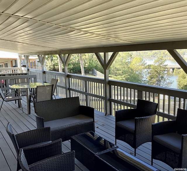 115 Ledgerock Rd, Hot Springs, AR 71913 - deck featuring an outdoor hangout area and outdoor dining area