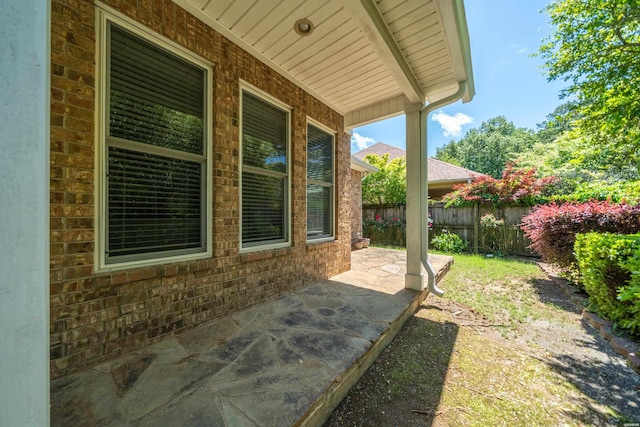 view of patio with fence