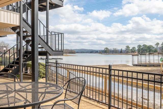 5371 Central Ave Unit 5D, Hot Springs, AR 71913 - view of patio featuring a water view and stairway
