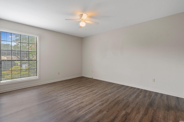 12 Beldoir Ct Unit 12, Hot Springs, AR 71901 - spare room with ceiling fan and dark wood-style floors