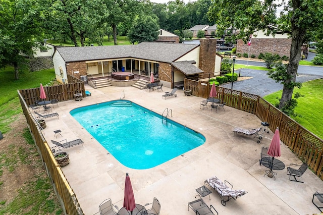 12 Beldoir Ct Unit 12, Hot Springs, AR 71901 - view of swimming pool featuring a patio and a fenced backyard