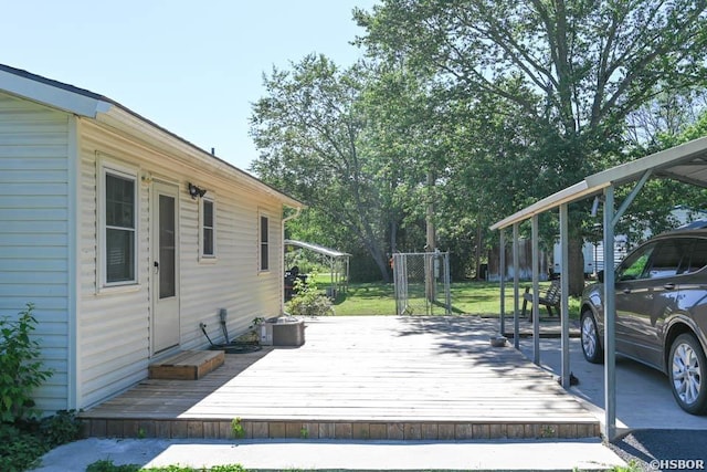 142 Taylor Loop, Oden, AR 71961 - view of wooden terrace