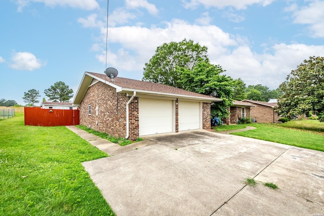 221 San Juan Dr, Hot Springs, AR 71913 - view of side of home featuring brick siding, concrete driveway, and an attached garage