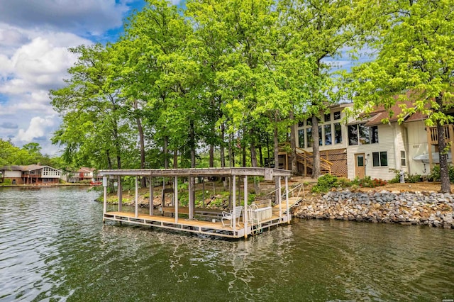 18 Escondite Ln, Hot Springs Village, AR 71909 - dock featuring a water view and stairway