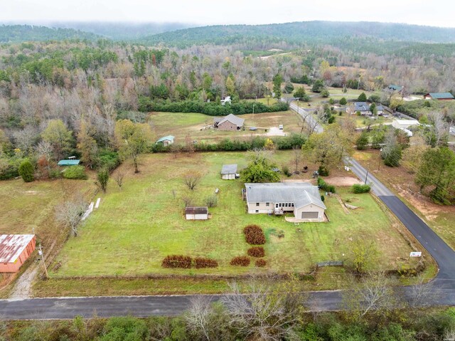 bird's eye view with a forest view