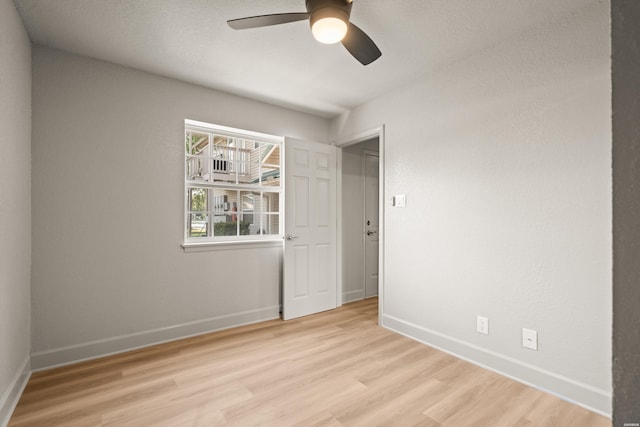 183 River Mill Ct Unit B-1, Hot Springs, AR 71913 - unfurnished bedroom with light wood-type flooring and a ceiling fan
