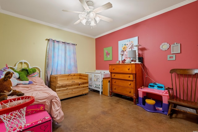 114 Cliffwood Loop, Hot Springs, AR 71913 - bedroom with crown molding and ceiling fan