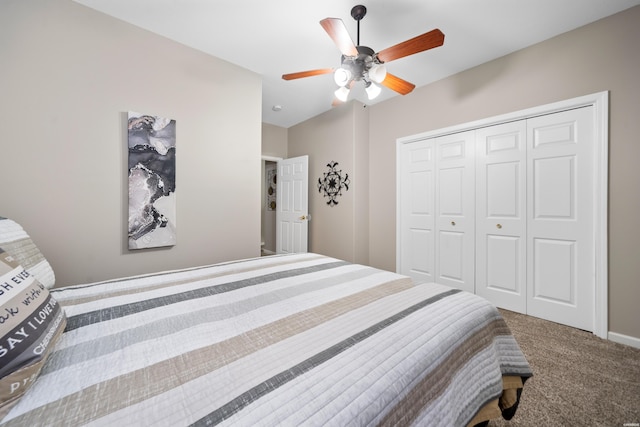 128 Kaleigh Ct Unit B, Hot Springs, AR 71913 - carpeted bedroom with a closet and a ceiling fan