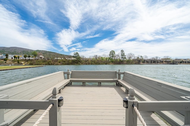 128 Kaleigh Ct Unit B, Hot Springs, AR 71913 - dock area with a water and mountain view