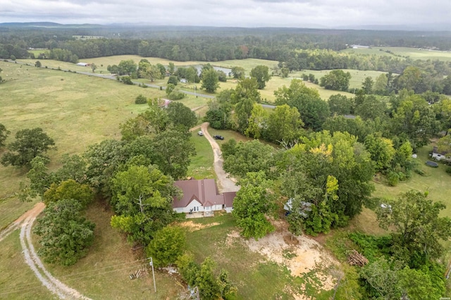 aerial view featuring a rural view