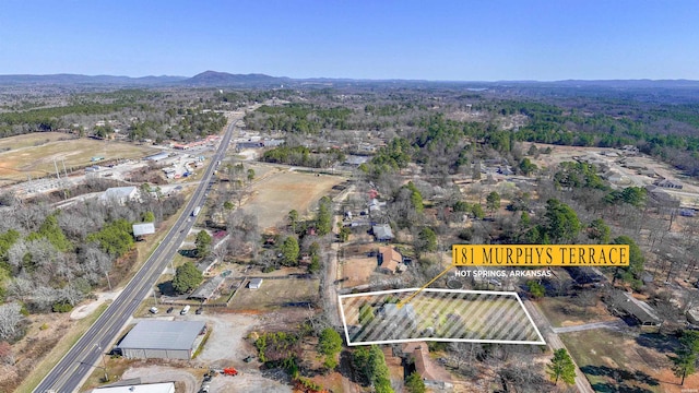 bird's eye view featuring a mountain view