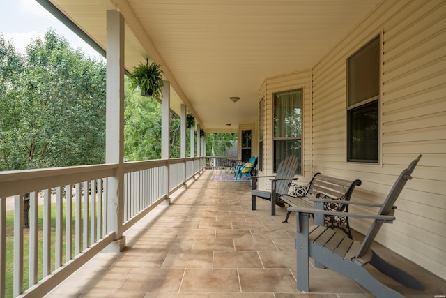 view of patio / terrace with a porch