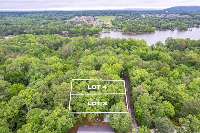 LOT3 Wampum Cir, Hot Springs, AR 71913 - drone / aerial view with a water view and a view of trees