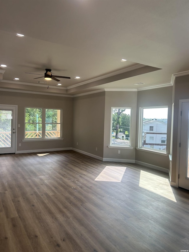 208 Aberina Unit G, Hot Springs, AR 71913 - empty room featuring plenty of natural light, ornamental molding, baseboards, and recessed lighting