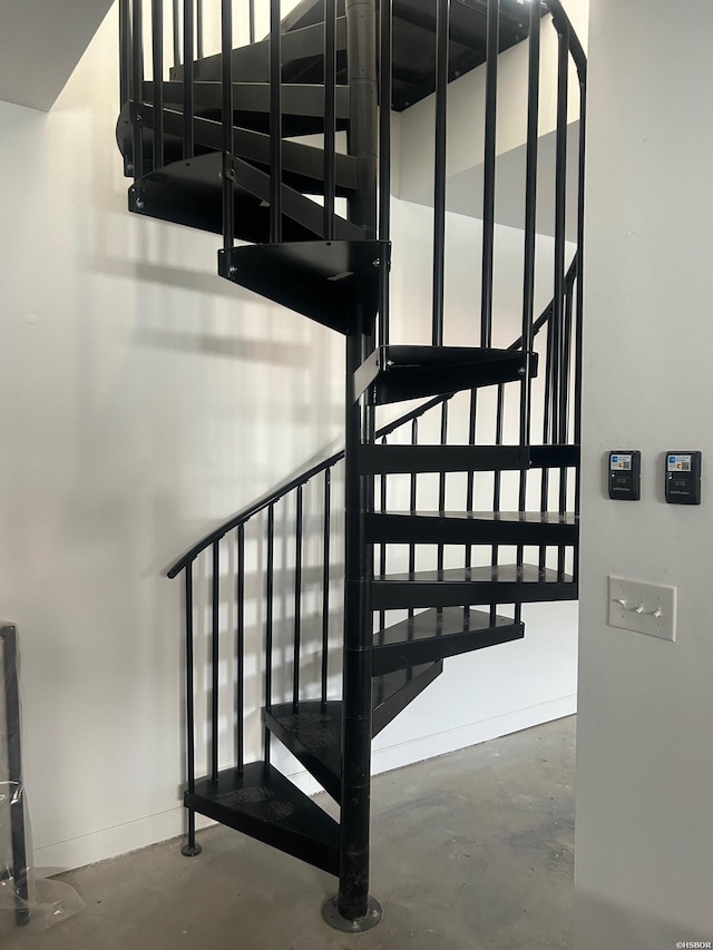 208 Aberina Unit G, Hot Springs, AR 71913 - stairway featuring concrete floors and baseboards