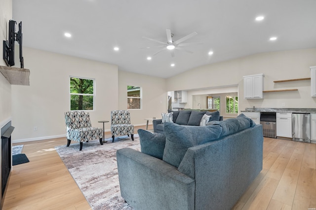106 Grissom Trl, Hot Springs, AR 71913 - living area with ceiling fan, plenty of natural light, light wood-style flooring, recessed lighting, and baseboards