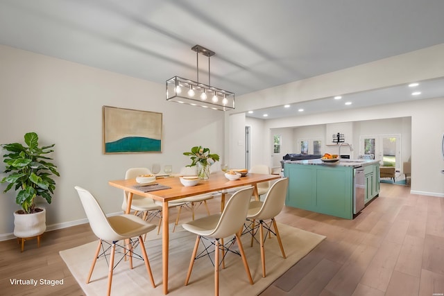 106 Grissom Trl, Hot Springs, AR 71913 - dining room featuring recessed lighting, light wood finished floors, and baseboards