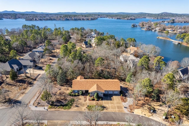 24 Excelso Ln, Hot Springs Village, AR 71909 - view from above of property featuring a water and mountain view