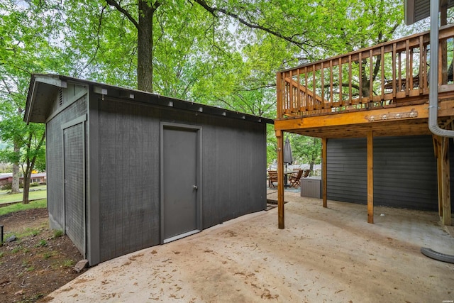view of shed