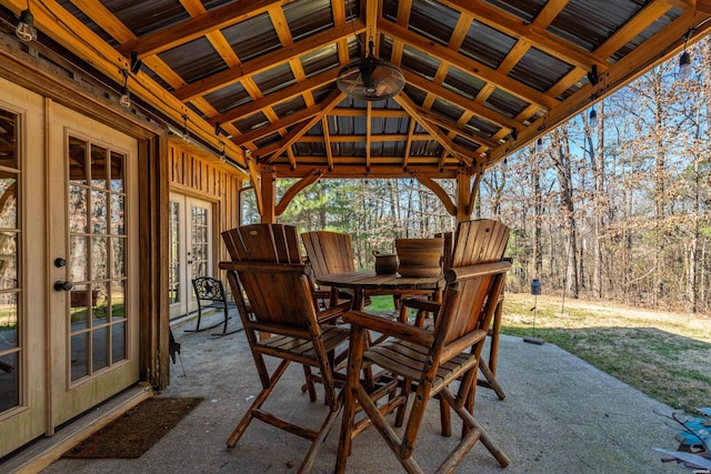 view of patio with french doors