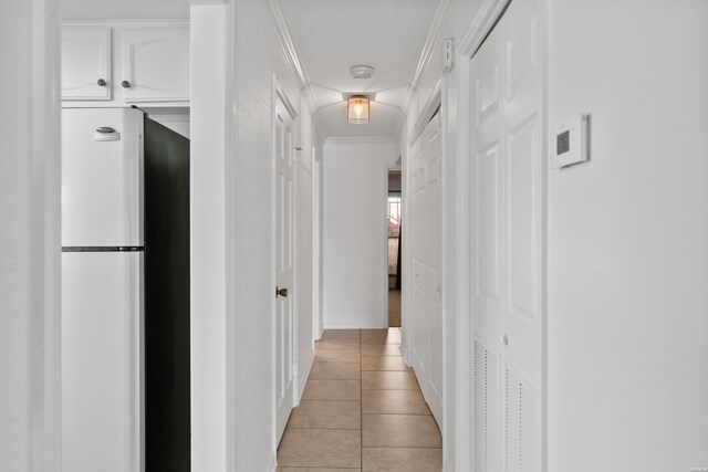 1201 Lakeshore Dr Unit 25, Hot Springs, AR 71913 - hall with ornamental molding and light tile patterned floors