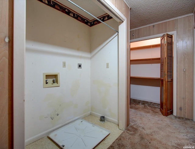 427 Morrison Rd, Arkadelphia, AR 71923 - washroom featuring electric dryer hookup, hookup for a washing machine, and a textured ceiling