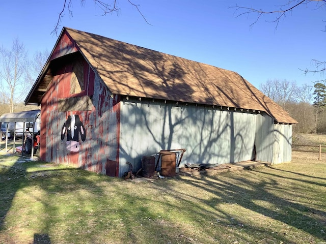 5434 Park Ave, Hot Springs, AR 71901 - view of barn featuring a yard