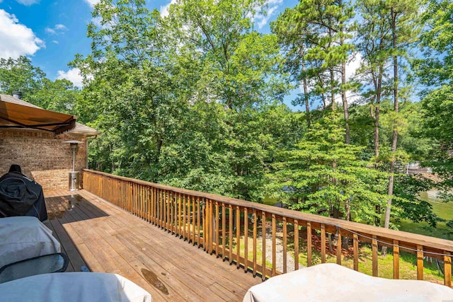539 Charlie Stover Rd, Royal, AR 71968 - wooden terrace featuring area for grilling