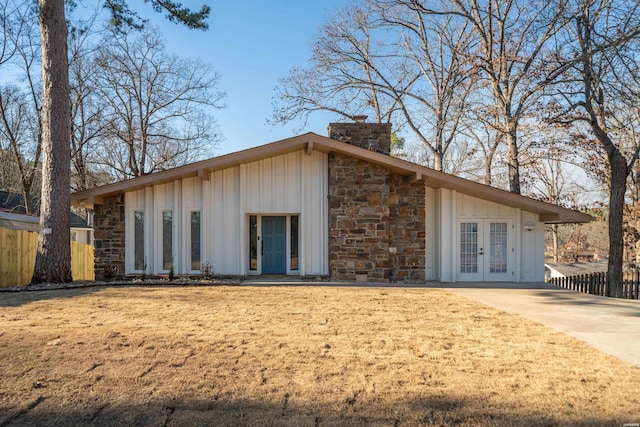 exterior space with french doors