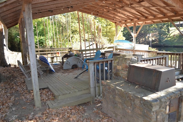 view of wooden deck