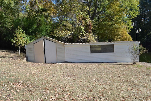 view of shed