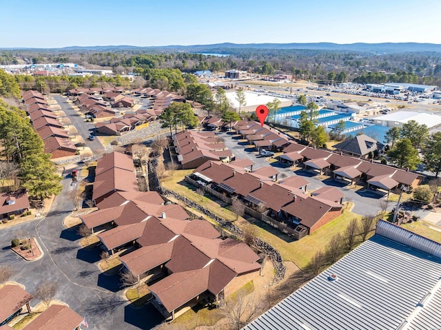 bird's eye view with a residential view