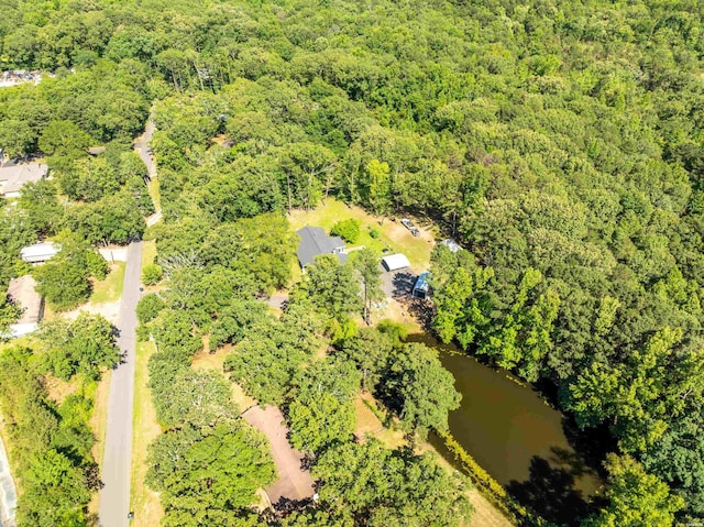 124 Primrose Ln, Pearcy, AR 71964 - bird's eye view of a heavily wooded area and a large body of water