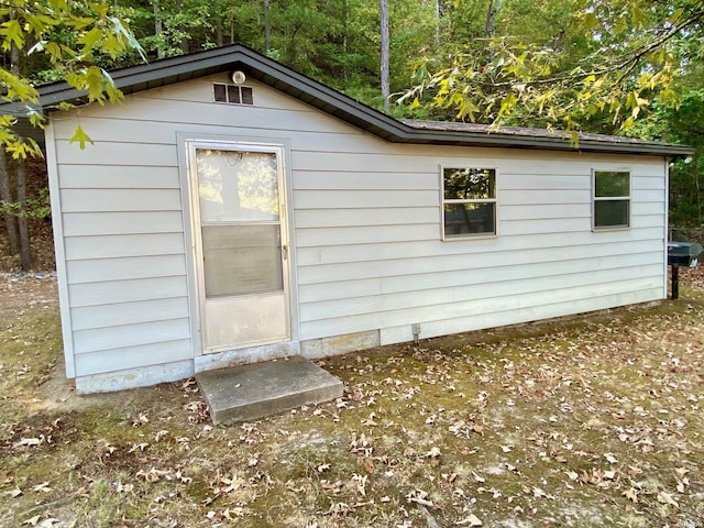 view of outbuilding with an outbuilding