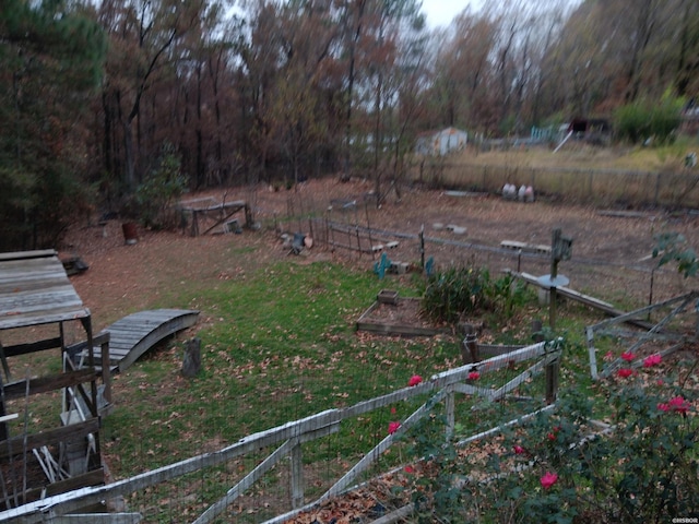 view of yard with a vegetable garden