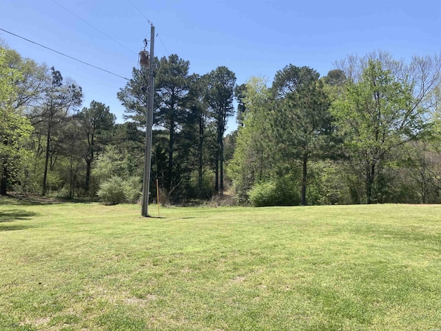 197 Country View Trl, Pearcy, AR 71964 - view of green lawn with a forest view
