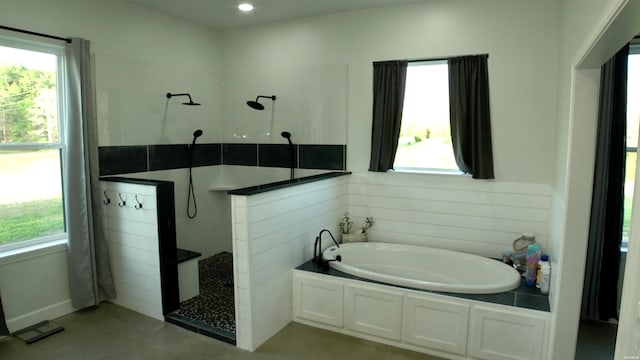 197 Country View Trl, Pearcy, AR 71964 - full bathroom featuring a walk in shower and a bath