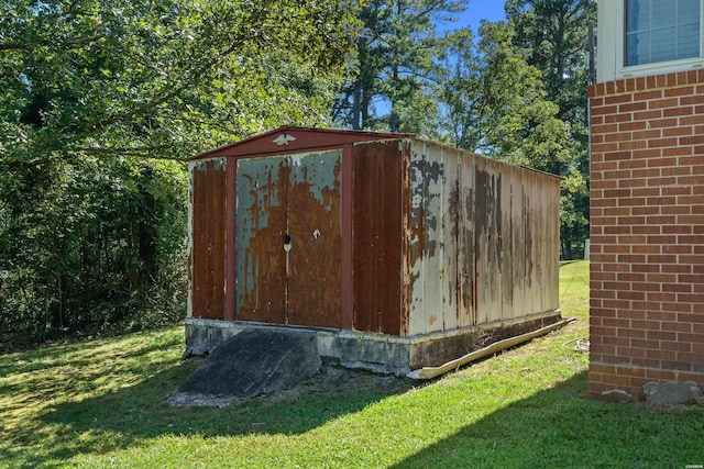 view of shed