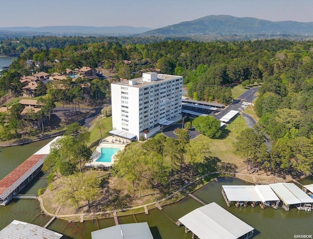 740 Weston Rd Unit B-804, Hot Springs, AR 71913 - aerial view featuring a water view and a wooded view