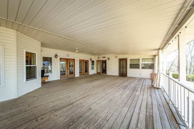 deck with french doors