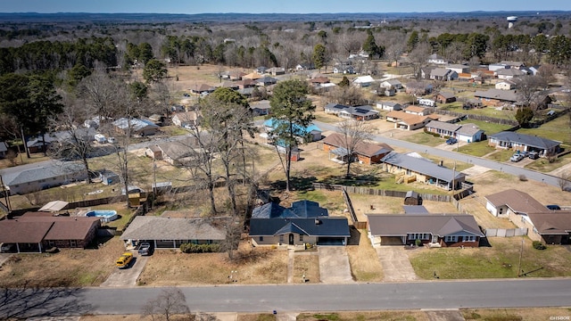 drone / aerial view featuring a residential view