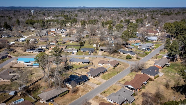 drone / aerial view with a residential view